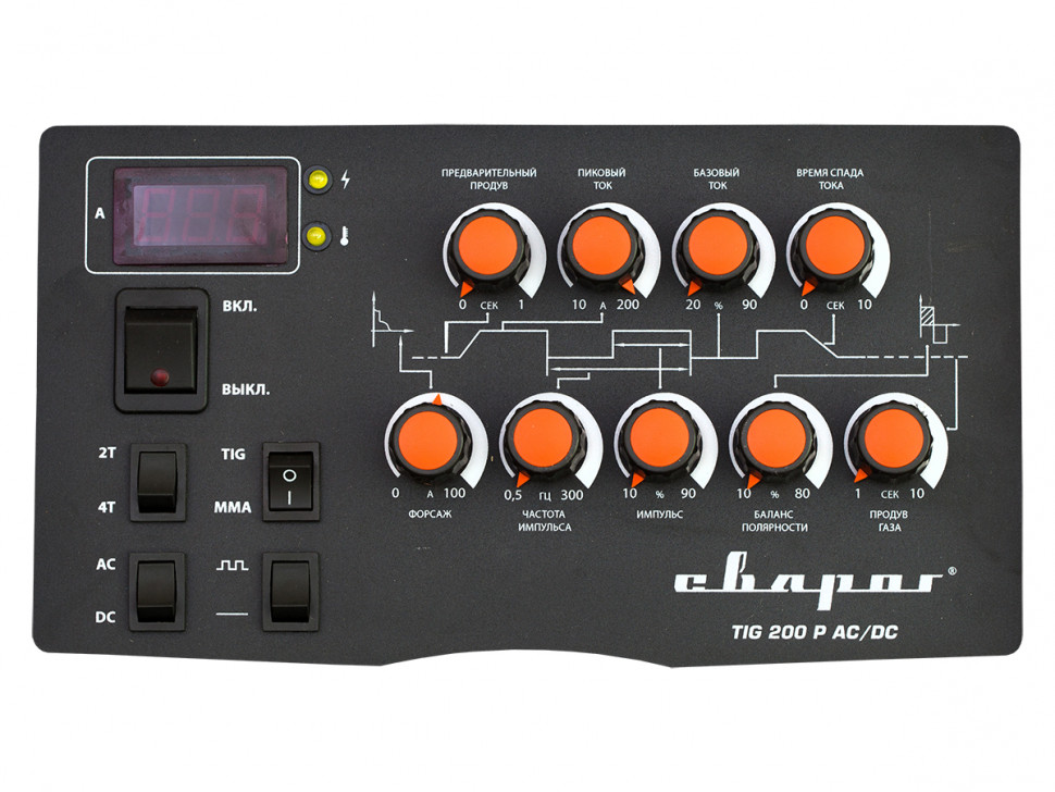 Сварочный инвертор Сварог TECH TIG 200 P AC/DC (E101) Сварочный инвертор Сварог TECH TIG 200 P AC/DC (E101)