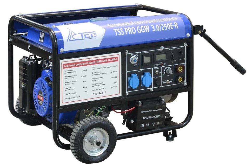 Бензиновый сварочный генератор TSS PRO GGW 3.0/250E-R Бензиновый сварочный генератор TSS PRO GGW 3.0/250E-R